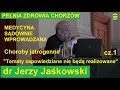 dr Jerzy Jaśkowski "Medycyna Sądownie Wprowadzana - choroby jatrogenne" PEŁNIA ZDROWIA CHORZÓW 2019